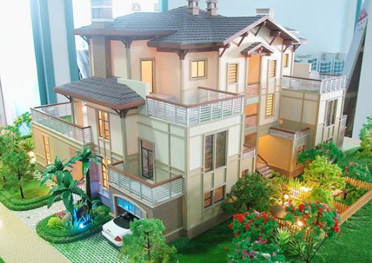 花園別墅建筑模型的制作劃分